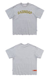 ベドインベド(BADINBAD) COLLEGE FONT LOGO TEE_GREY