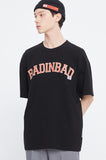 ベドインベド(BADINBAD) COLLEGE FONT LOGO TEE_BLACK