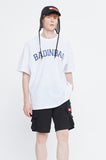 ベドインベド(BADINBAD) COLLEGE FONT LOGO TEE_WHITE