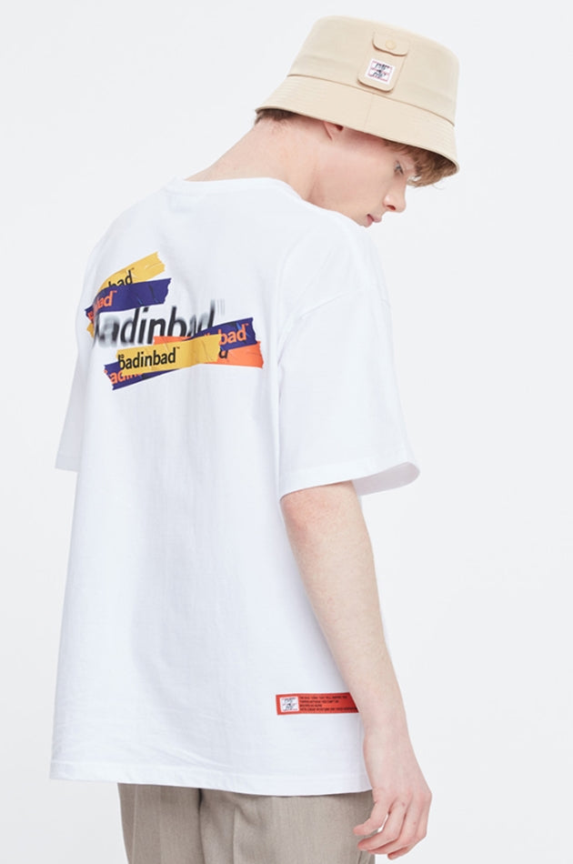 ベドインベド(BADINBAD)   ROLLING LOGO TEE_WHITE