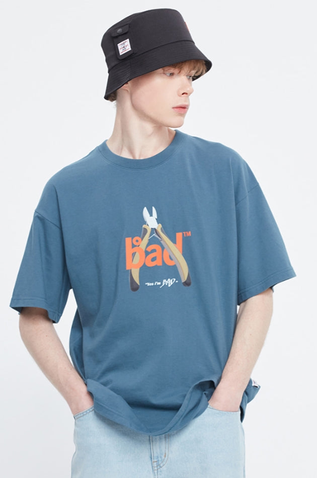 ベドインベド(BADINBAD)   BAD TOOL LOGO TEE_LIGHT NAVY