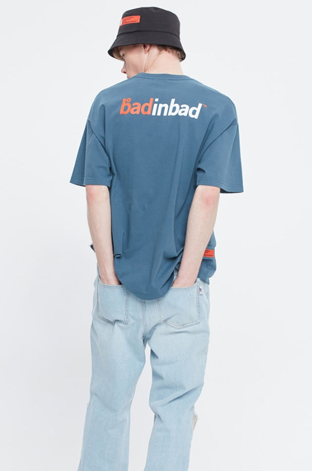 ベドインベド(BADINBAD)   BAD TOOL LOGO TEE_LIGHT NAVY
