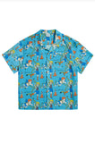 アクメドラビ(acme' de la vie)  ANGEL CHARACTER PATTERN SHIRTS BLUE