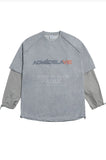 アクメドラビ(acme' de la vie)  WOVEN STRING SWEATSHIRT GREY
