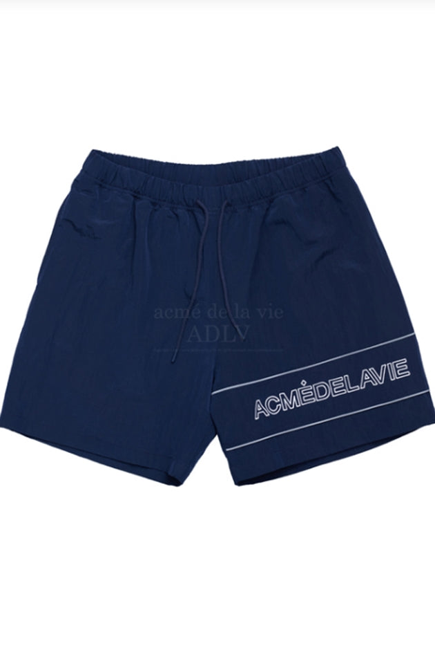 アクメドラビ(acme' de la vie) PIPING EMBROIDERY LOGO SHORT PANTS NAVY