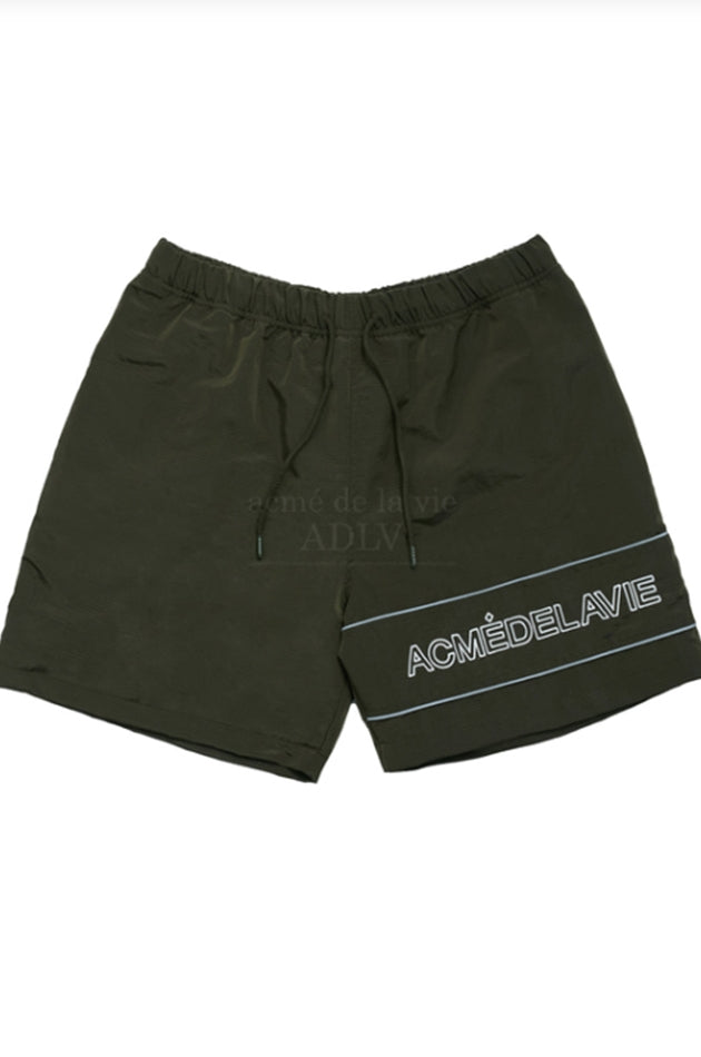 アクメドラビ(acme' de la vie) PIPING EMBROIDERY LOGO SHORT PANTS KHAKI