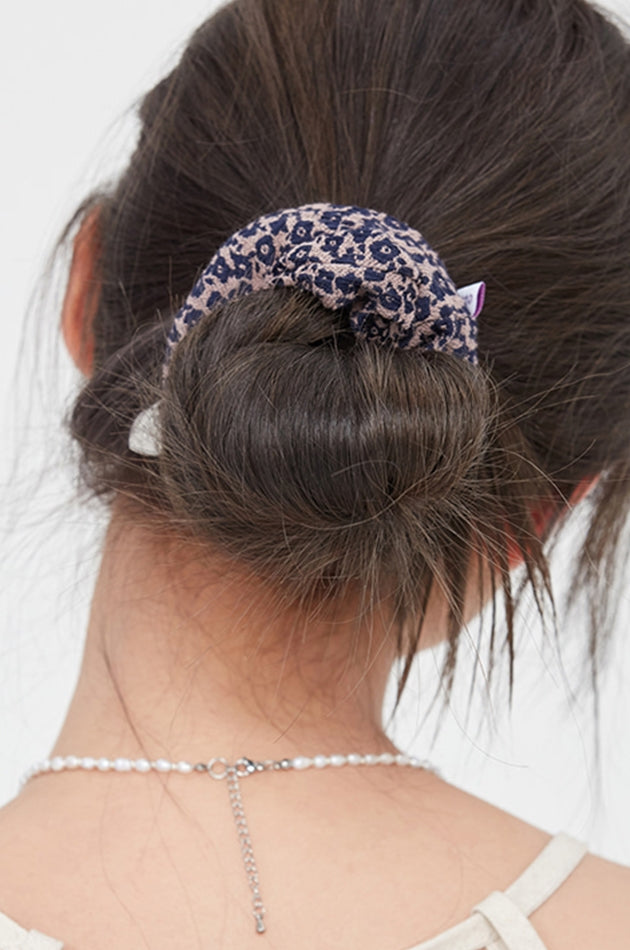 TARGETTO(ターゲット) DAISY JACQUARD SCRUNCHIES_PURPLE