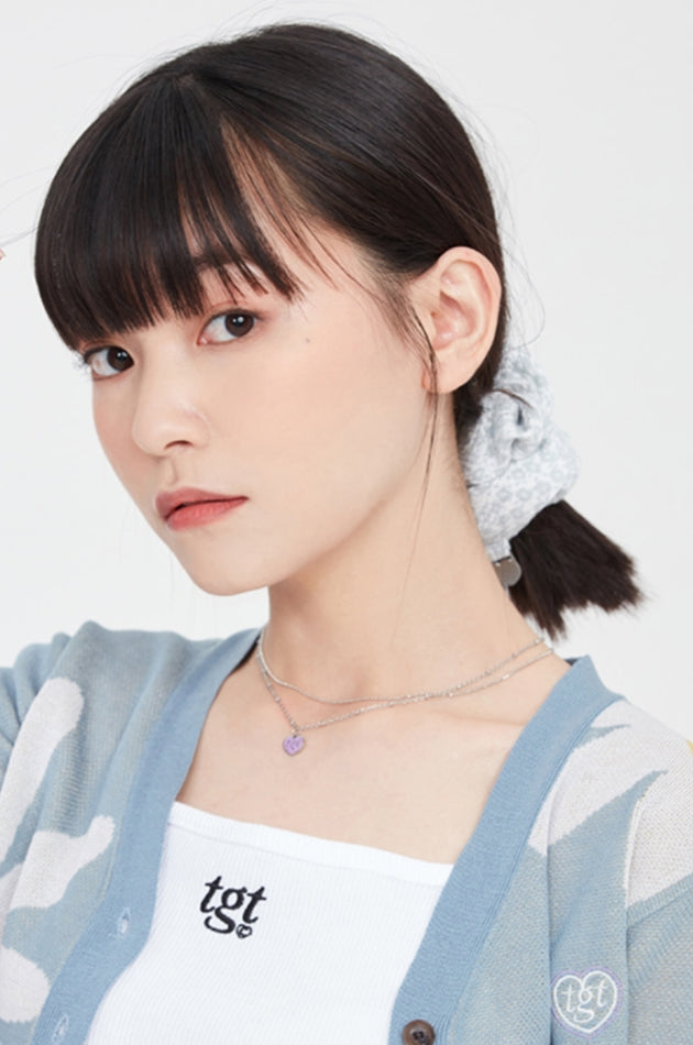TARGETTO(ターゲット) DAISY JACQUARD SCRUNCHIES_LIGHT BLUE