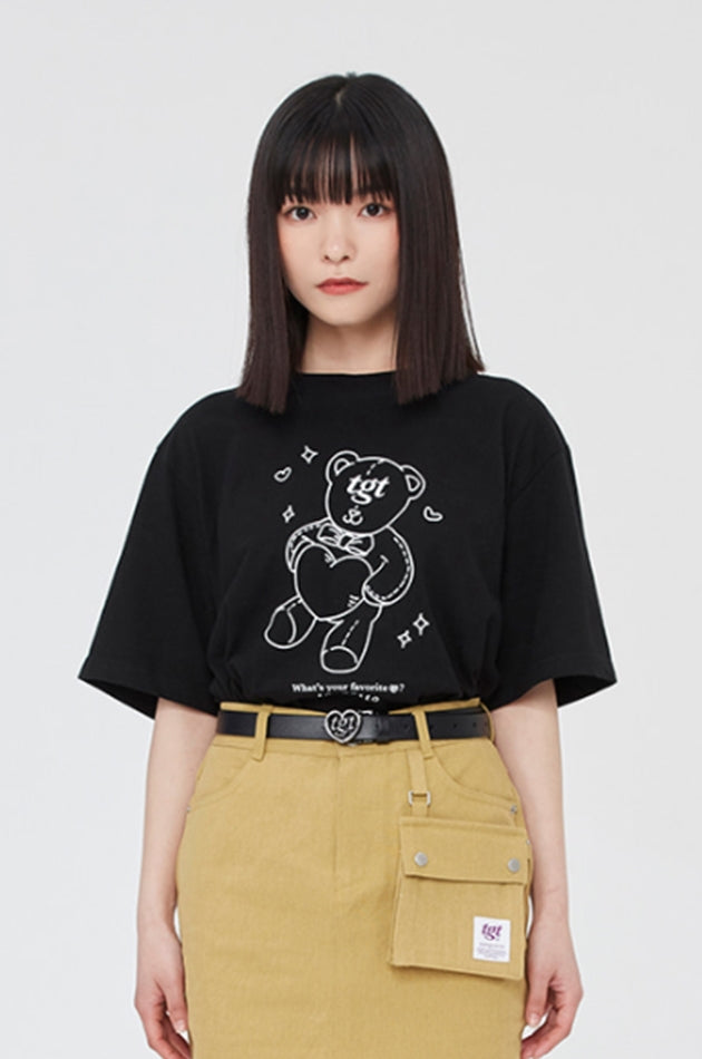 TARGETTO(ターゲット) TGT BEAR TEE SHIRT_BLACK