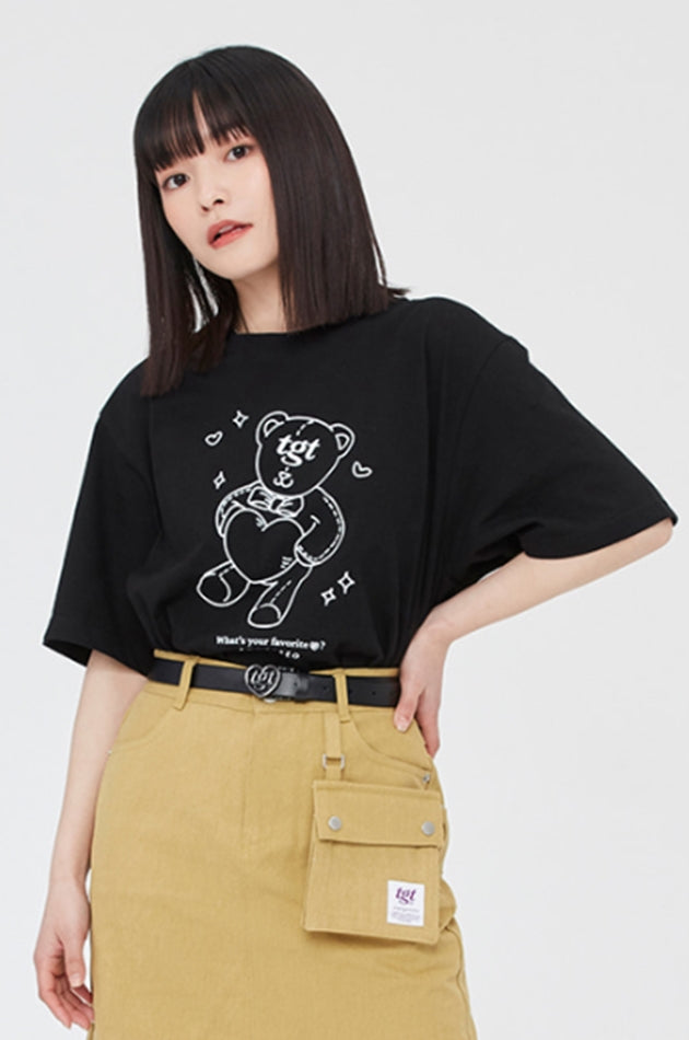 TARGETTO(ターゲット) TGT BEAR TEE SHIRT_BLACK