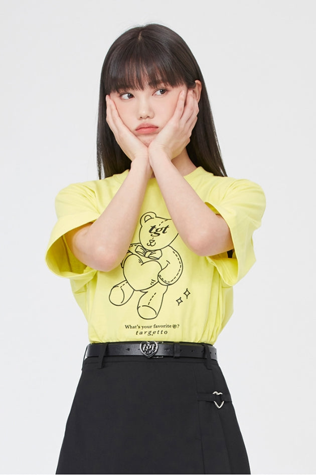 TARGETTO(ターゲット) TGT BEAR TEE SHIRT_YELLOW