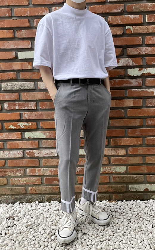 ランベルシオ(LANG VERSIO) 302 Mock neck short-sleeved T-shirt WH