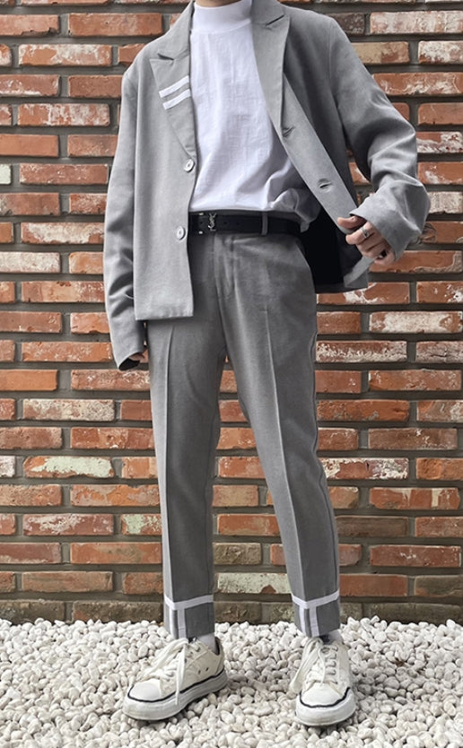 ランベルシオ(LANG VERSIO) 304 Line Blazer GY