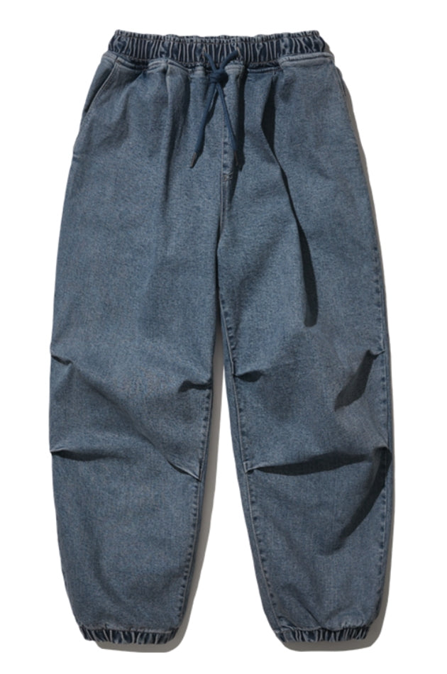 ダブルユーブイプロジェクト(WV PROJECT) Ian Balloon Banded Waist Pants Blue MJLP7474