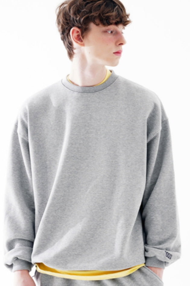 ダブルユーブイプロジェクト(WV PROJECT) Suffled sweatshirt Grey JJMT7468