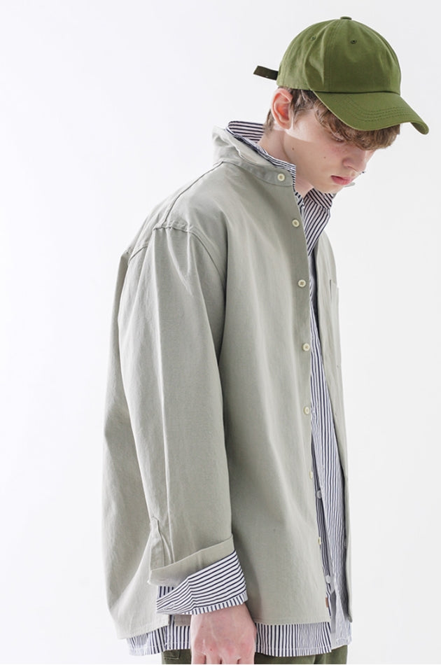 ダブルユーブイプロジェクト(WV PROJECT) Green day shirt light khaki KMLS7472