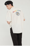ロマンティッククラウン(ROMANTIC CROWN) FLOWER FACE BOWLING SHIRT_OATMEAL