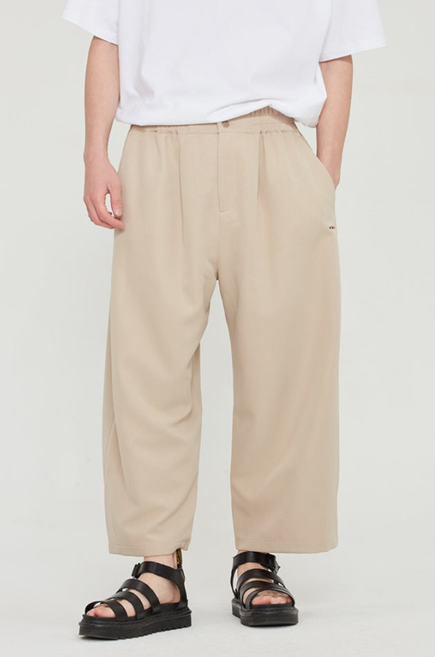 ロマンティッククラウン(ROMANTIC CROWN) WIDE FIT ONE TUCK PANTS_BEIGE