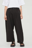 ロマンティッククラウン(ROMANTIC CROWN) WIDE FIT ONE TUCK PANTS_BLACK