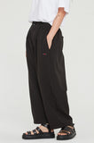 ロマンティッククラウン(ROMANTIC CROWN) WIDE FIT ONE TUCK PANTS_BLACK