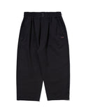 ロマンティッククラウン(ROMANTIC CROWN) WIDE FIT ONE TUCK PANTS_BLACK