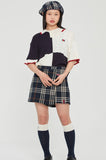 ロマンティッククラウン(ROMANTIC CROWN)  CHAIN KNIT POLO_NAVY