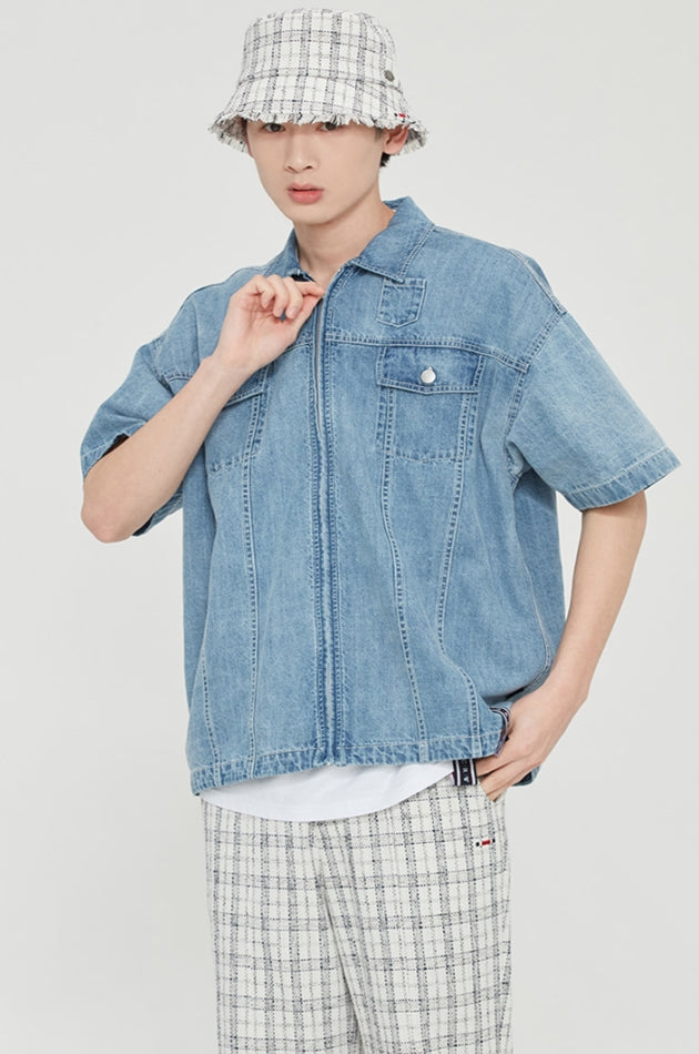 ロマンティッククラウン(ROMANTIC CROWN) TRUCKER SUMMER JACKET_BLUE