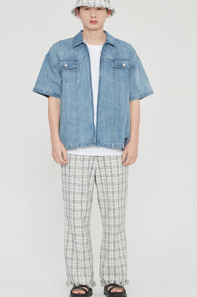 ロマンティッククラウン(ROMANTIC CROWN) TRUCKER SUMMER JACKET_BLUE