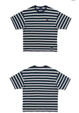ロマンティッククラウン(ROMANTIC CROWN) STRIPE RIBBED TEE_GREEN
