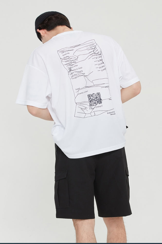 ロマンティッククラウン(ROMANTIC CROWN) CRUSH RECEIPT MESH TEE_WHITE