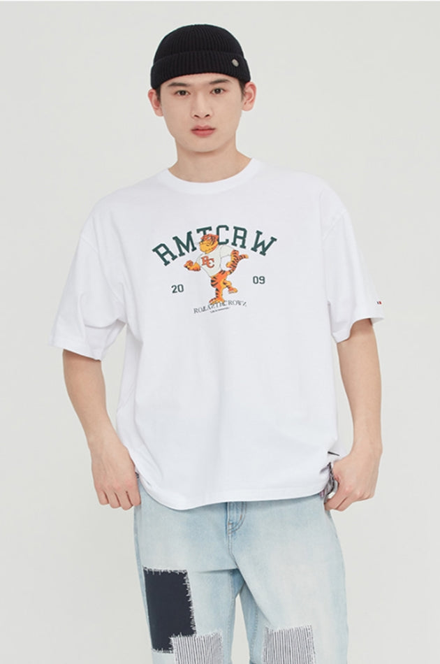 ロマンティッククラウン(ROMANTIC CROWN) ENERGETIC TIGER TEE_WHITE