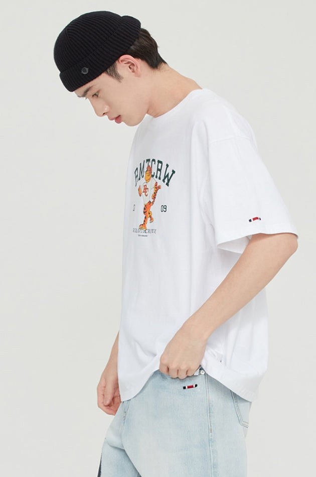 ロマンティッククラウン(ROMANTIC CROWN) ENERGETIC TIGER TEE_WHITE