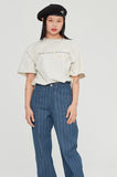 ロマンティッククラウン(ROMANTIC CROWN) STRING FIGURES TEE_MELANGE IVORY
