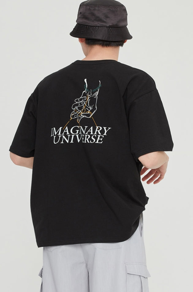 ロマンティッククラウン(ROMANTIC CROWN) STRING FIGURES TEE_BLACK