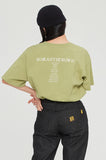 ロマンティッククラウン(ROMANTIC CROWN) SLOGAN LIST LOGO TEE_LIGHT KHAKI