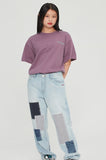 ロマンティッククラウン(ROMANTIC CROWN) SLOGAN LIST LOGO TEE_DARK PURPLE