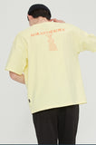 ロマンティッククラウン(ROMANTIC CROWN) SLOGAN LIST LOGO TEE_LIGHT YELLOW
