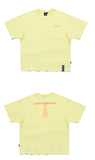 ロマンティッククラウン(ROMANTIC CROWN) SLOGAN LIST LOGO TEE_LIGHT YELLOW