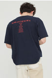 ロマンティッククラウン(ROMANTIC CROWN) SLOGAN LIST LOGO TEE_NAVY