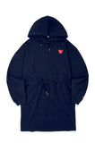 AQO_studiospace(アコスタジオスペース) AQO HEART HOOD ONE-PIECE NAVY