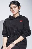 AQO_studiospace(アコスタジオスペース) AQO HEART HOOD ONE-PIECE BLACK