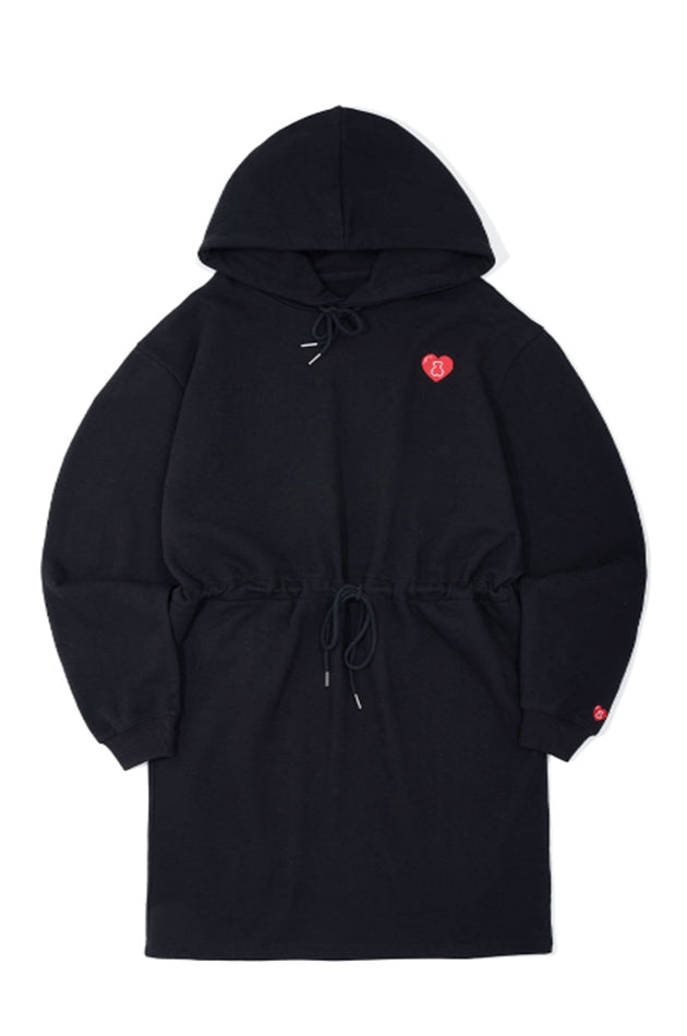 AQO_studiospace(アコスタジオスペース) AQO HEART HOOD ONE-PIECE BLACK