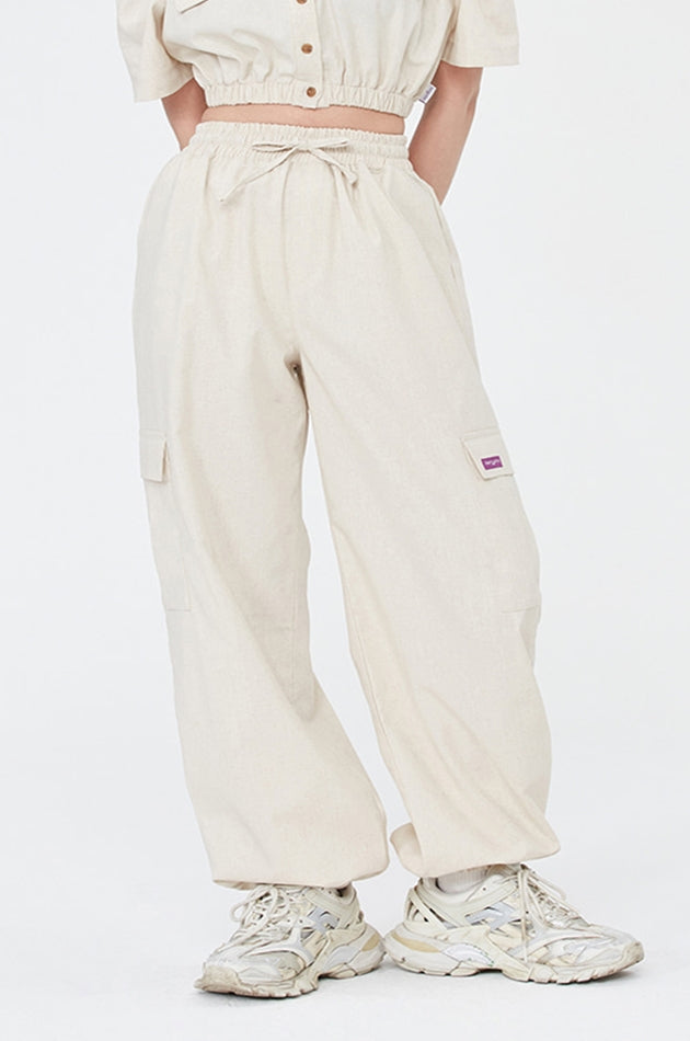 TARGETTO(ターゲット) LINEN STRING JOGGER PANTS_OATMEAL