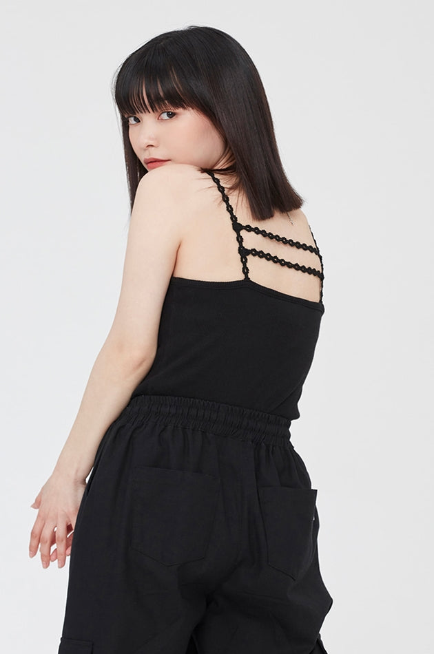 TARGETTO(ターゲット)  LACE TRIMMING SLEEVELESS_BLACK