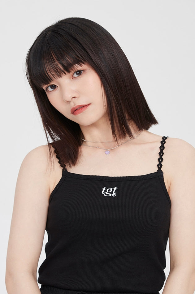 TARGETTO(ターゲット)  LACE TRIMMING SLEEVELESS_BLACK