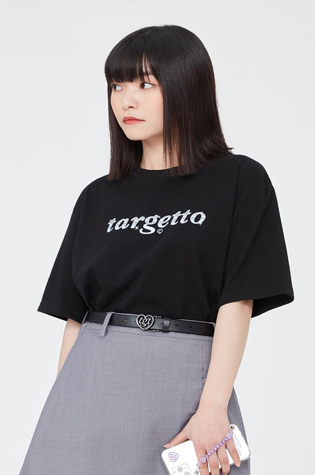 TARGETTO(ターゲット) GLOSSY LOGO TEE SHIRT_BLACK