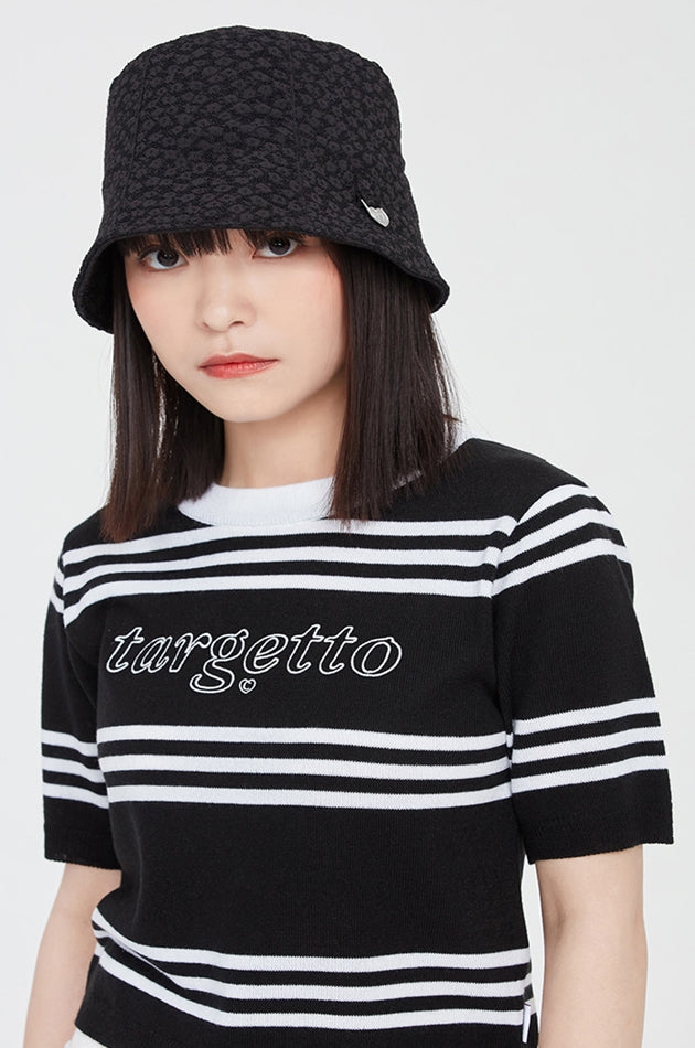 TARGETTO(ターゲット) LINE LOGO STRIPE KNIT_BLACK