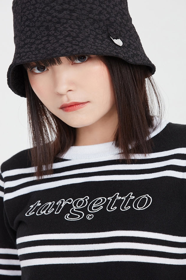 TARGETTO(ターゲット) LINE LOGO STRIPE KNIT_BLACK