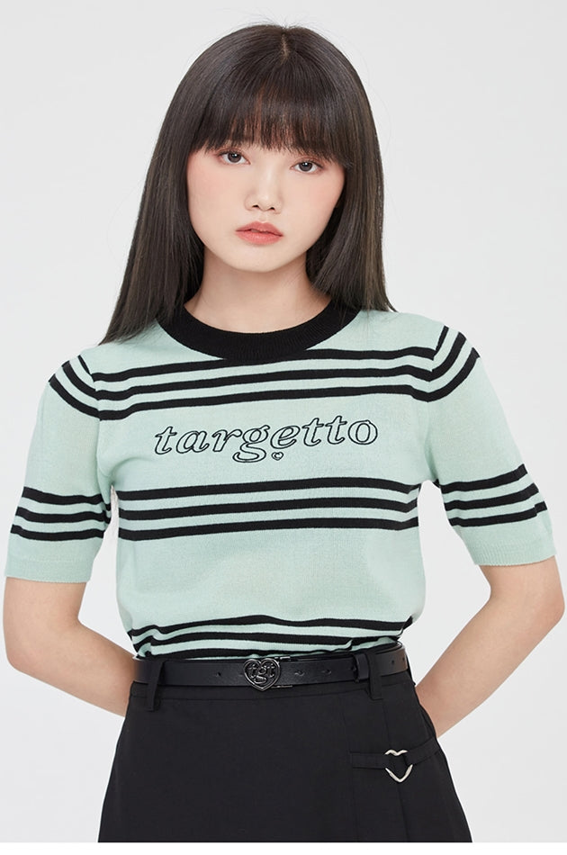 TARGETTO(ターゲット) LINE LOGO STRIPE KNIT_MINT