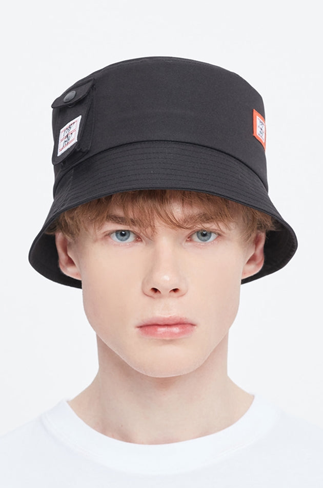ベドインベド(BADINBAD) MINIMAL POCKET BUCKET HAT_BLACK